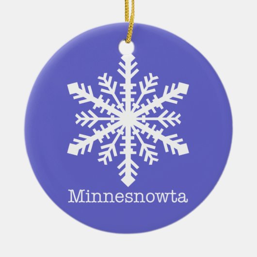 Minnesnowta Snowflake Keramisch Ornament (Voorkant)