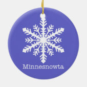 Minnesnowta Snowflake Keramisch Ornament (Achterkant)