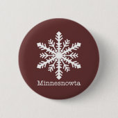 Minnesnowta Snowflake Ronde Button 5,7 Cm (Voorkant)