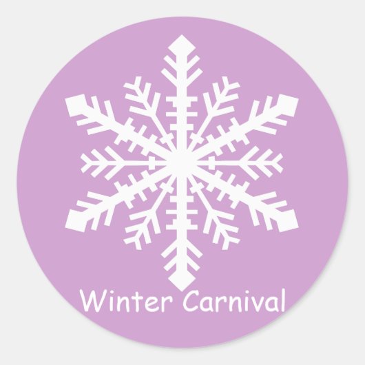 Minnesnowta Snowflake Ronde Sticker (Voorkant)