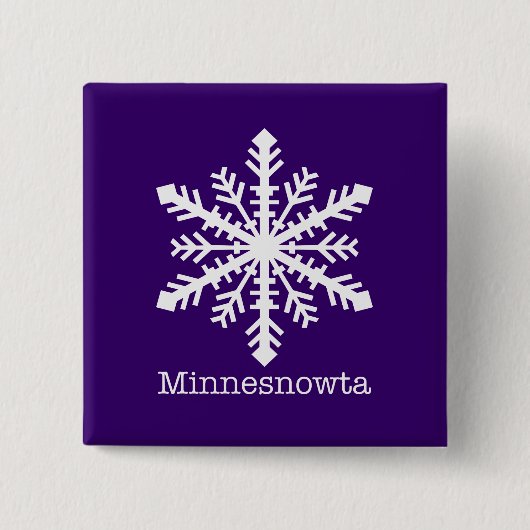 Minnesnowta Snowflake Vierkante Button 5,1 Cm (Voorkant)