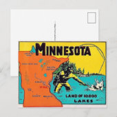 Minnesota 10.000 Meren Ansichtkaart Briefkaart (Voorkant / Achterkant)