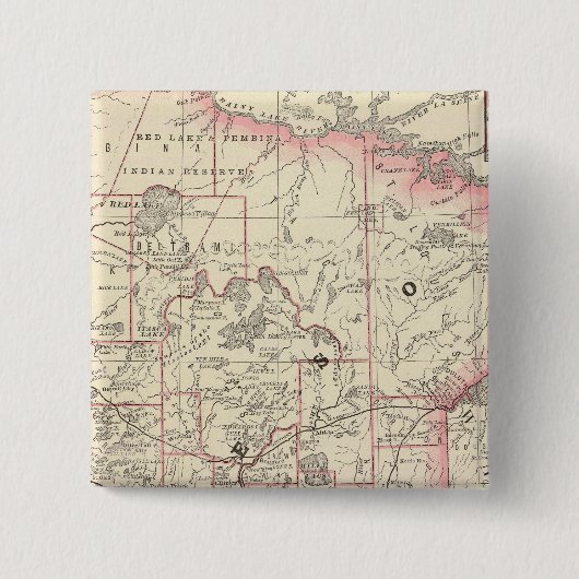 Minnesota 2 vierkante button 5,1 cm (Voorkant)