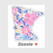 Minnesota 3" x 3" Vinyl Sticker - tropisch (Vel)