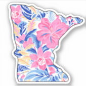 Minnesota 3" x 3" Vinyl Sticker - tropisch (Voorkant)