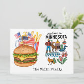 Minnesota 4 juli Viering onafhankelijkheidsdag Kaart (Staand voorkant)