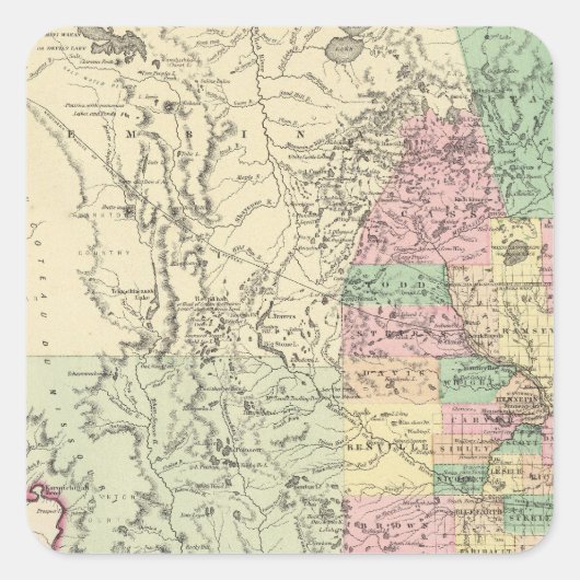 Minnesota 4 vierkante sticker (Voorkant)