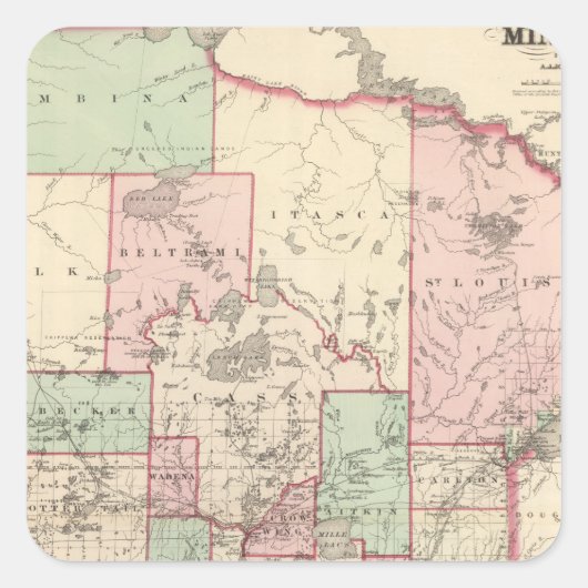 Minnesota 5 vierkante sticker (Voorkant)