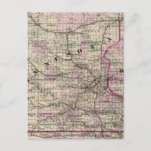 Minnesota 9 briefkaart (Voorkant)