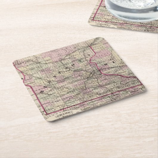 Minnesota 9 kartonnen onderzetters (Schuin)