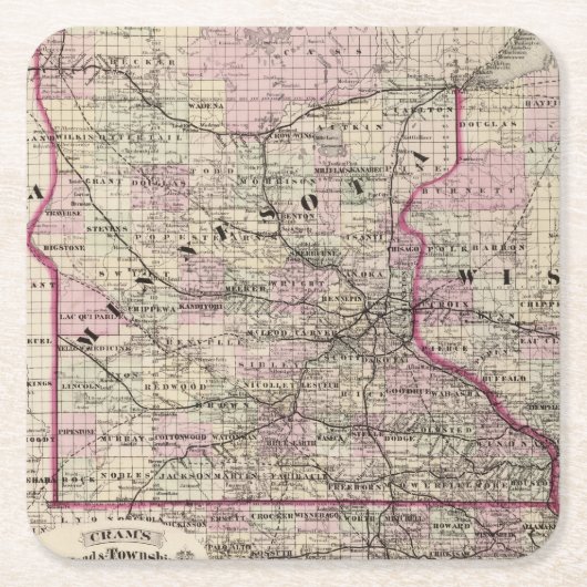 Minnesota 9 kartonnen onderzetters (Voorkant)