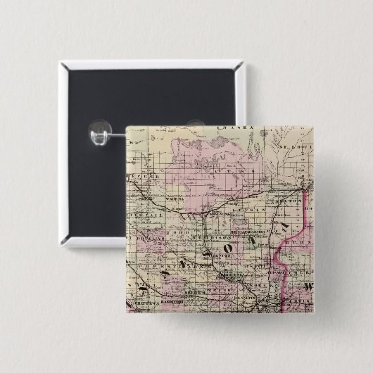 Minnesota 9 vierkante button 5,1 cm (Voorkant /achterkant)