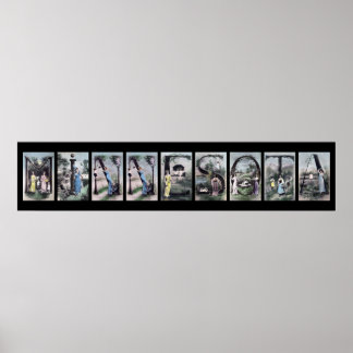 MINNESOTA Alphabet Letter Name Art Poster