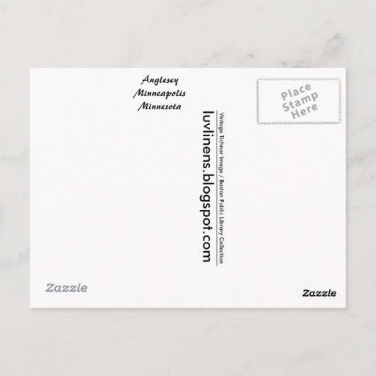 Minnesota, Anglesey Restaurant, Minneapolis Briefkaart (Achterkant)