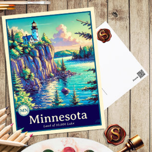 Minnesota   Anime Style Cel Shaded Briefkaart