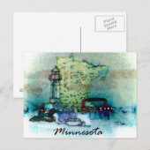 Minnesota Ansichtkaart Briefkaart (Voorkant / Achterkant)