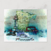 Minnesota Ansichtkaart Briefkaart (Voorkant)