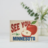 Minnesota Apple - Vintage Travel Briefkaart (Staand voorkant)