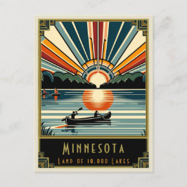 Minnesota | Art. Deco Briefkaart