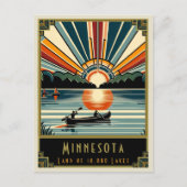Minnesota | Art. Deco Briefkaart (Voorkant)