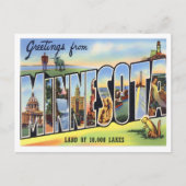 Minnesota  Big Letters Briefkaart (Voorkant)