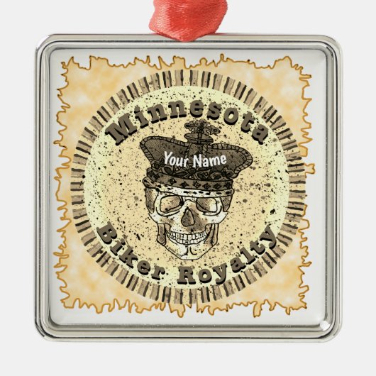 Minnesota Biker  Metalen Ornament (Voorkant)