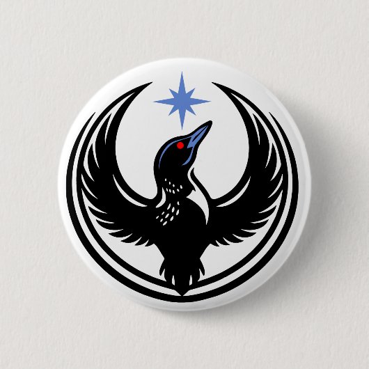 Minnesota Bird Loon Protest Ronde Button 5,7 Cm (Voorkant)