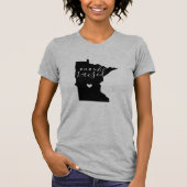 Minnesota Born en T-shirt van de verhoogde staat (Voorkant)