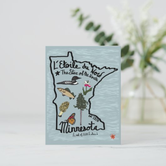 Minnesota Briefkaart (Staand voorkant)