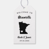 Minnesota bruiloft welkomsttas Labels, kaart Cadeaulabel (Voorkant)