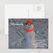 Minnesota "Build a Snowman"-postkaart Briefkaart (Voorkant / Achterkant)