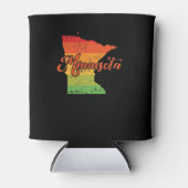 Minnesota Bundesstaat Umriss Karte USA Blikjeskoeler (Voorkant)