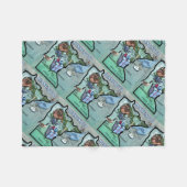 Minnesota Cartoon Kaart Fleece Deken (Voorkant (Horizontaal))