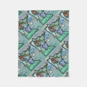 Minnesota Cartoon Map Fleece Deken (Voorkant)