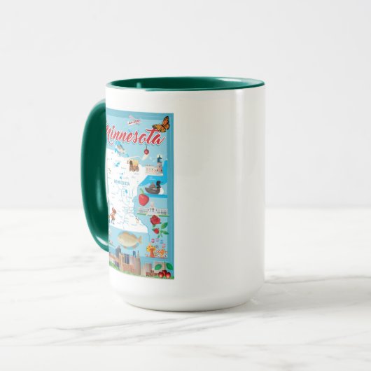 Minnesota Cartoon Map Mok (Voorkant links)