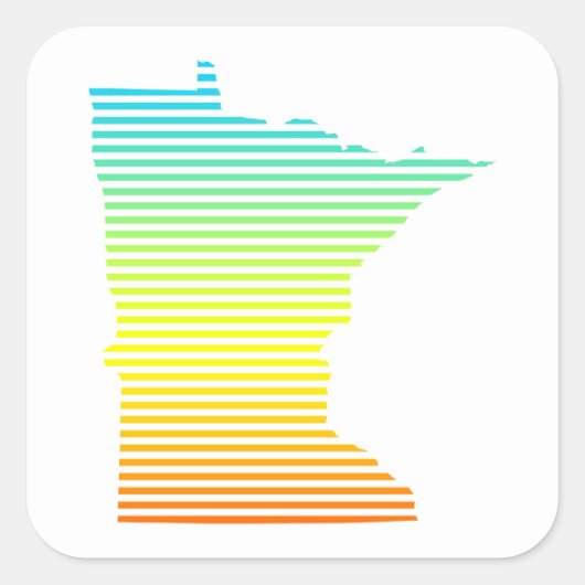 minnesota chill fade vierkante sticker (Voorkant)