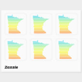 minnesota chill fade vierkante sticker (Vel)