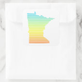 minnesota chill fade vierkante sticker (Tas)
