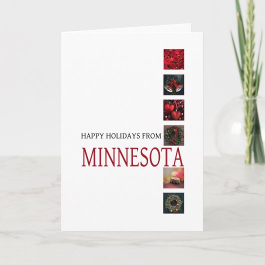 Minnesota Christmas-Kaart, specifieke staat Feestdagen Kaart (Voorkant)