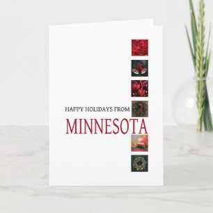 Minnesota Christmas-Kaart, specifieke staat Feestdagen Kaart