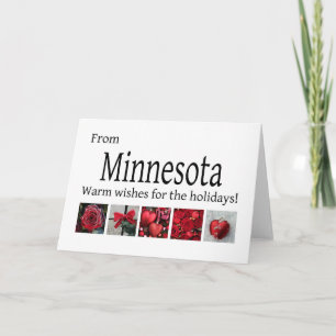Minnesota Christmas-Kaart, specifieke staat Feestdagen Kaart