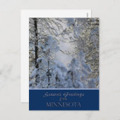 Minnesota Christmas Kaart / staat specifieke ansic (Voorkant / Achterkant)