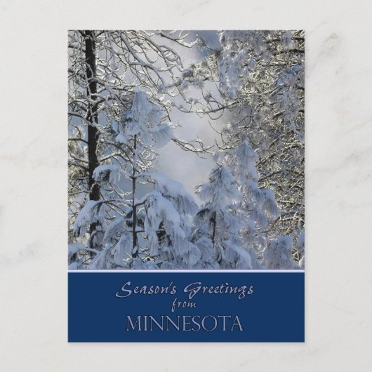 Minnesota Christmas Kaart / staat specifieke ansic (Voorkant)