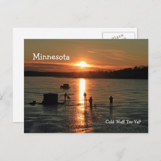 Minnesota "Cold"Nuff"Fer"Ya?" Postkaart (Voorkant / Achterkant)