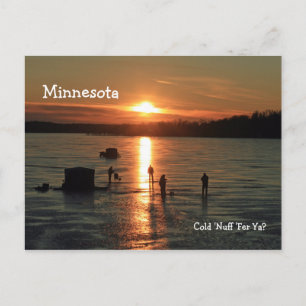 Minnesota "Cold"Nuff"Fer"Ya?" Postkaart