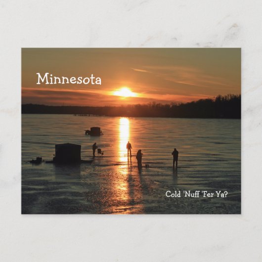 Minnesota "Cold"Nuff"Fer"Ya?" Postkaart (Voorkant)