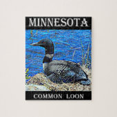 Minnesota Common Loon Legpuzzel (Verticaal)