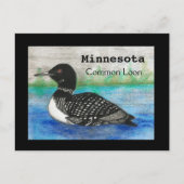 Minnesota Common Loon State Bird Briefkaart (Voorkant)