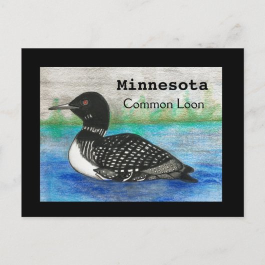 Minnesota Common Loon State Bird Briefkaart (Voorkant)
