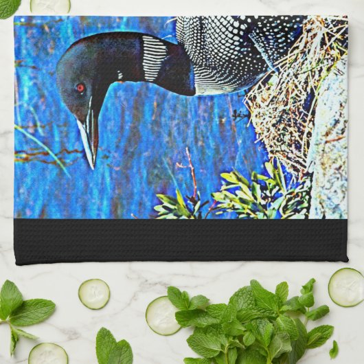 Minnesota Common Loon Theedoek (Gevouwen)